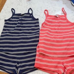 Bundle of two Striped Tank Top and Shorts Sets